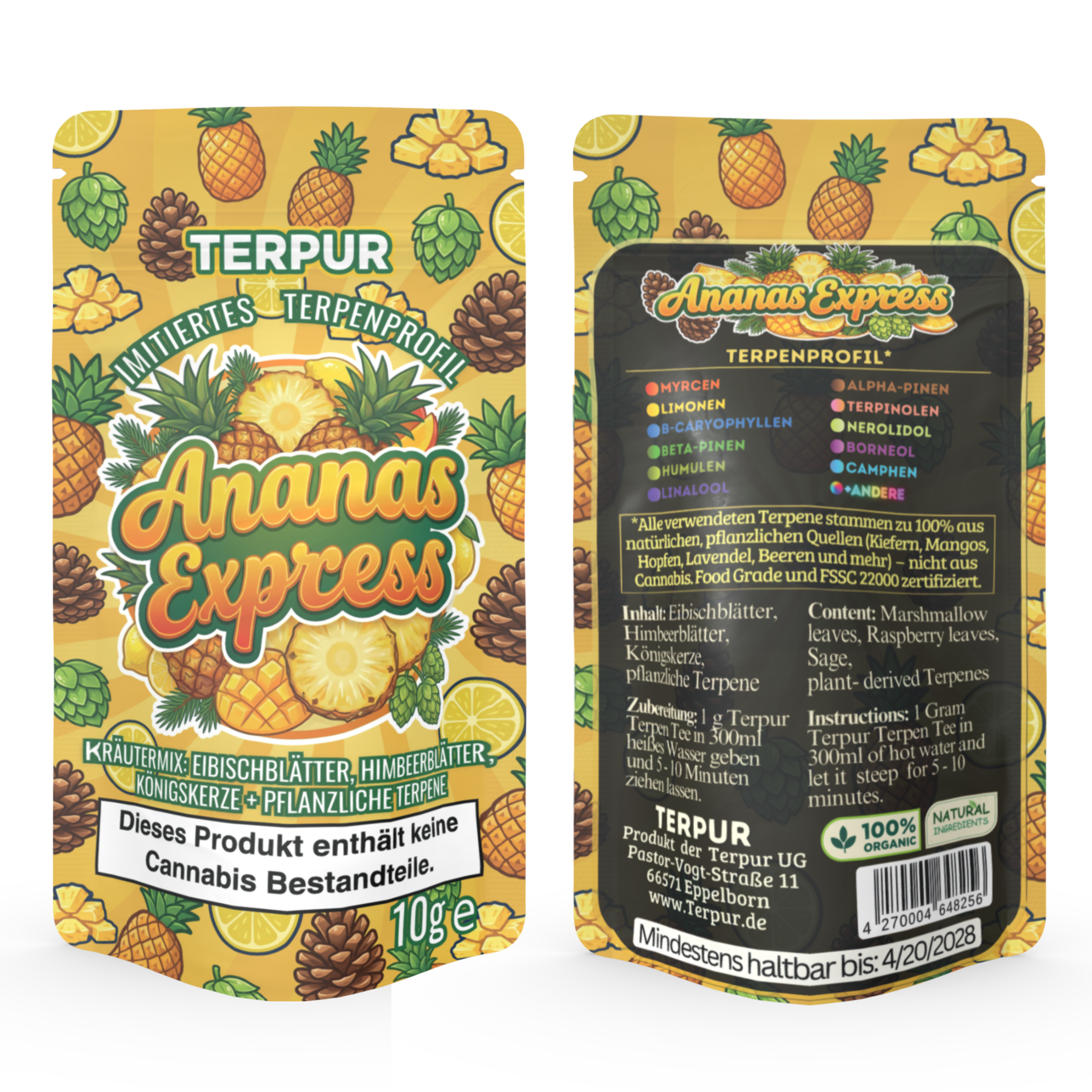 Ananas Express 10g Kräutermischung im Aromabeutel, wiederverschließbar
