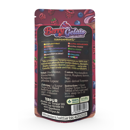 Berry Gelato 10g Kräutermischung im Aromabeutel, wiederverschließbar