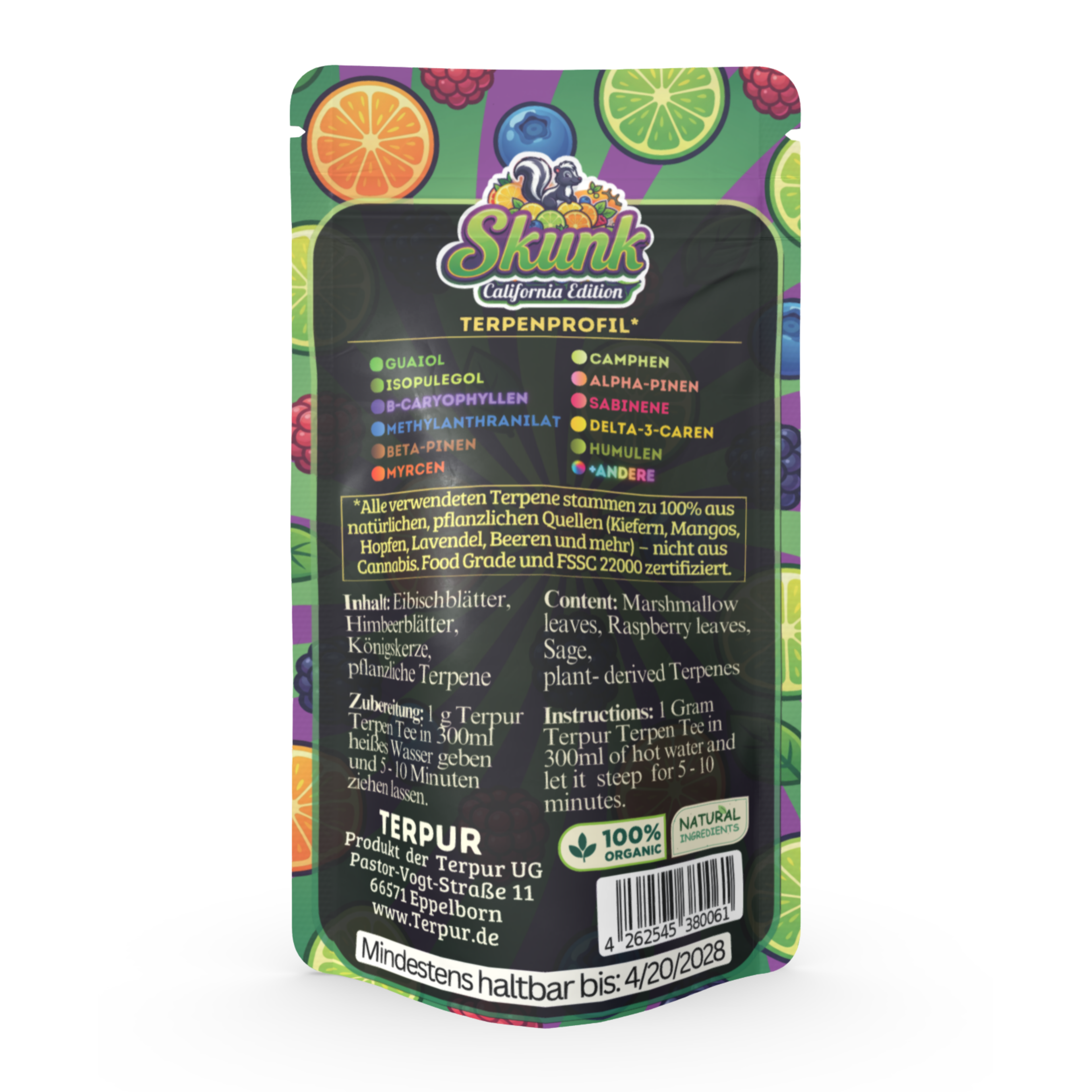 TERPUR Skunk 10g Kräutermischung im Aromabeutel, wiederverschließbar