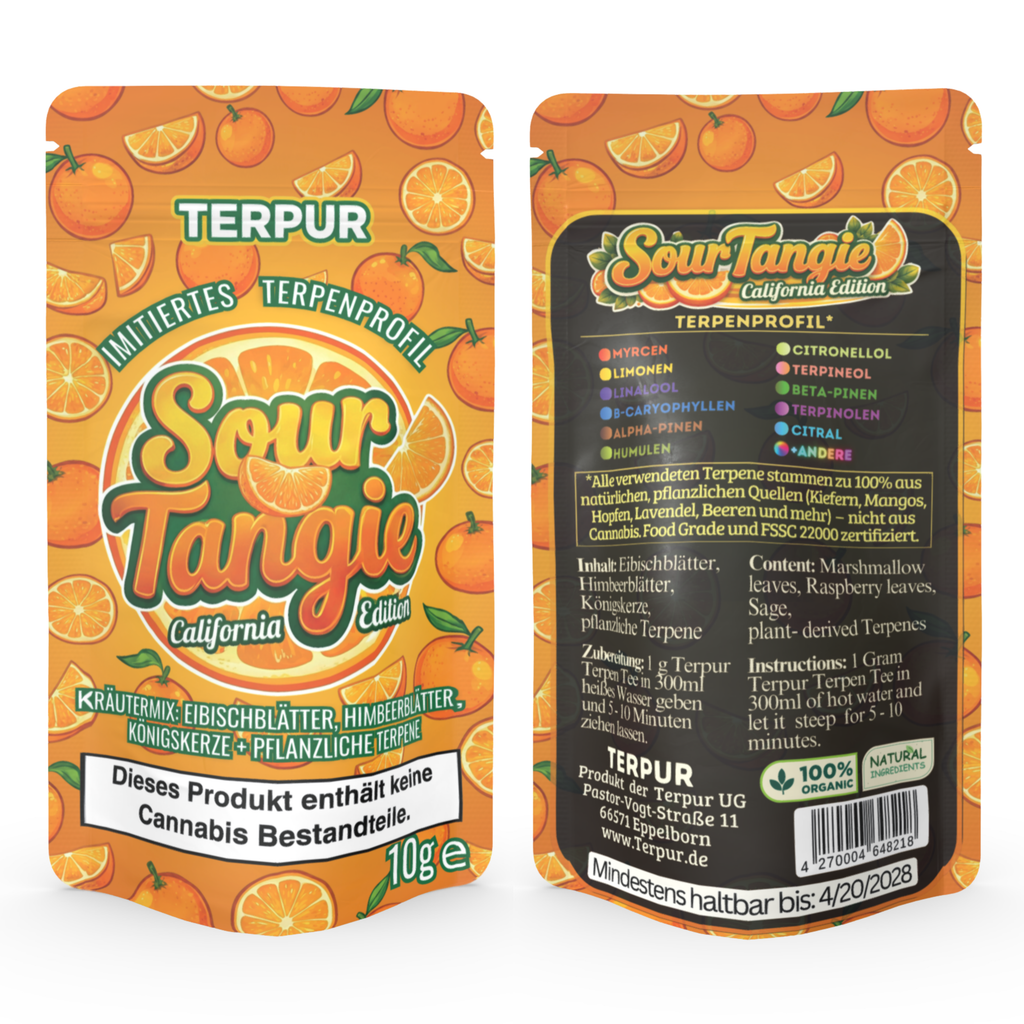 Sour Tangie 10g Kräutermischung im Aromabeutel, wiederverschließbar